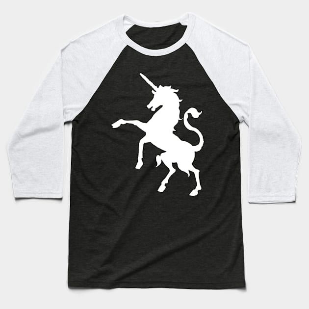 Awesome White Unicorn Tee Shirt Baseball T-Shirt by Nonstop Shirts